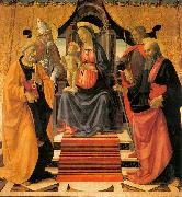 GHIRLANDAIO, Domenico Madonna and Child Enthroned with Saints Spain oil painting artist